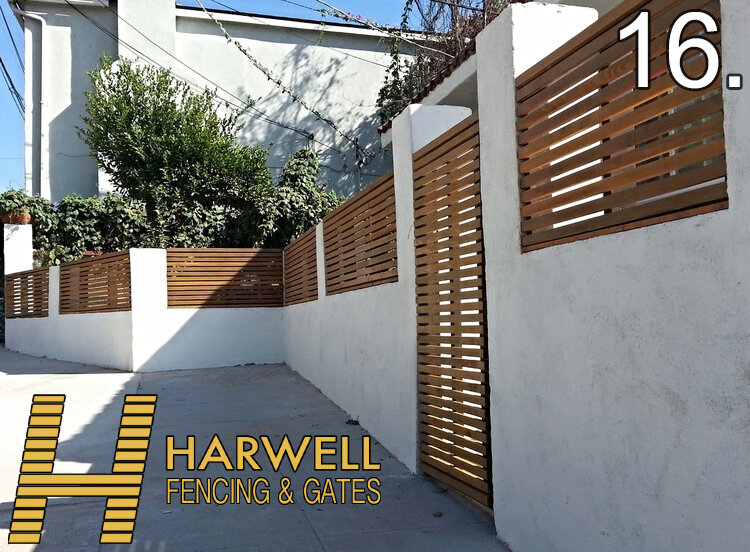 Santa Monica Wood Fence, Custom Fences, Modern, Artistic — Harwell