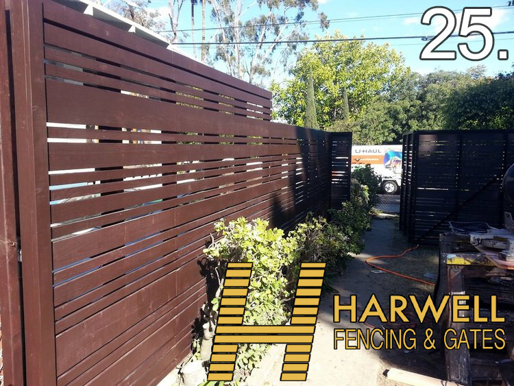 Santa Monica Wood Fence, Custom Fences, Modern, Artistic — Harwell