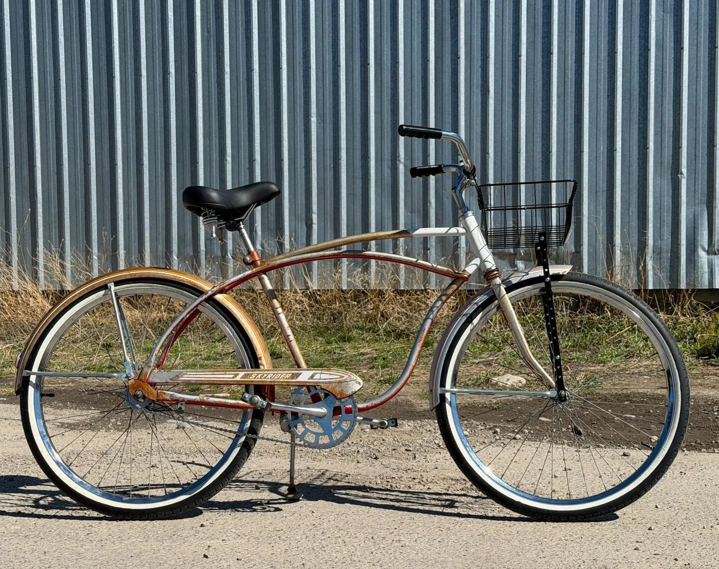 Dirt bag as an aesthetic. This bike is headed to the Bridger Bowl Ski Patrol DirtBag Ball where you could be the next pilot of this vintage Skyrider. This bike and tons of other cool stuff are available at the silent auction.  Proceeds go to the patr
