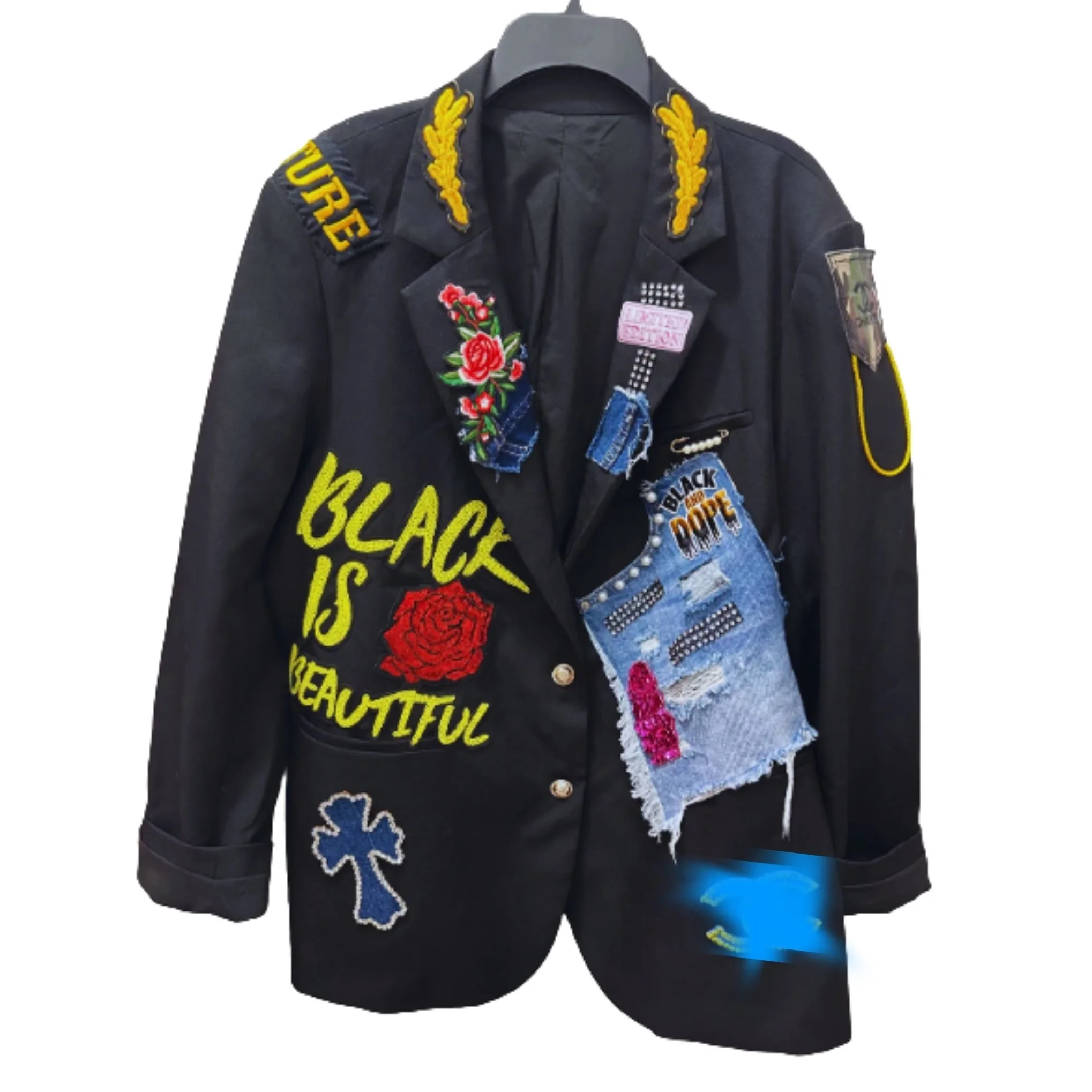 Black is Beautiful Junnk Blazer - 165.00.jpg