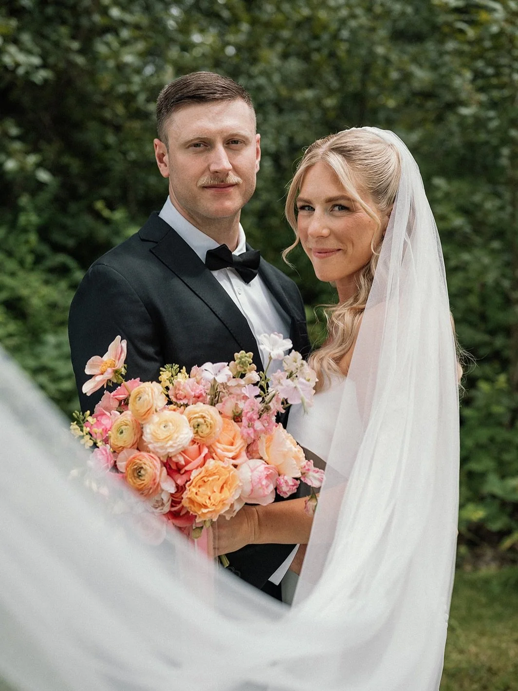 A few portraits from A+J&rsquo;s wedding day 🤍