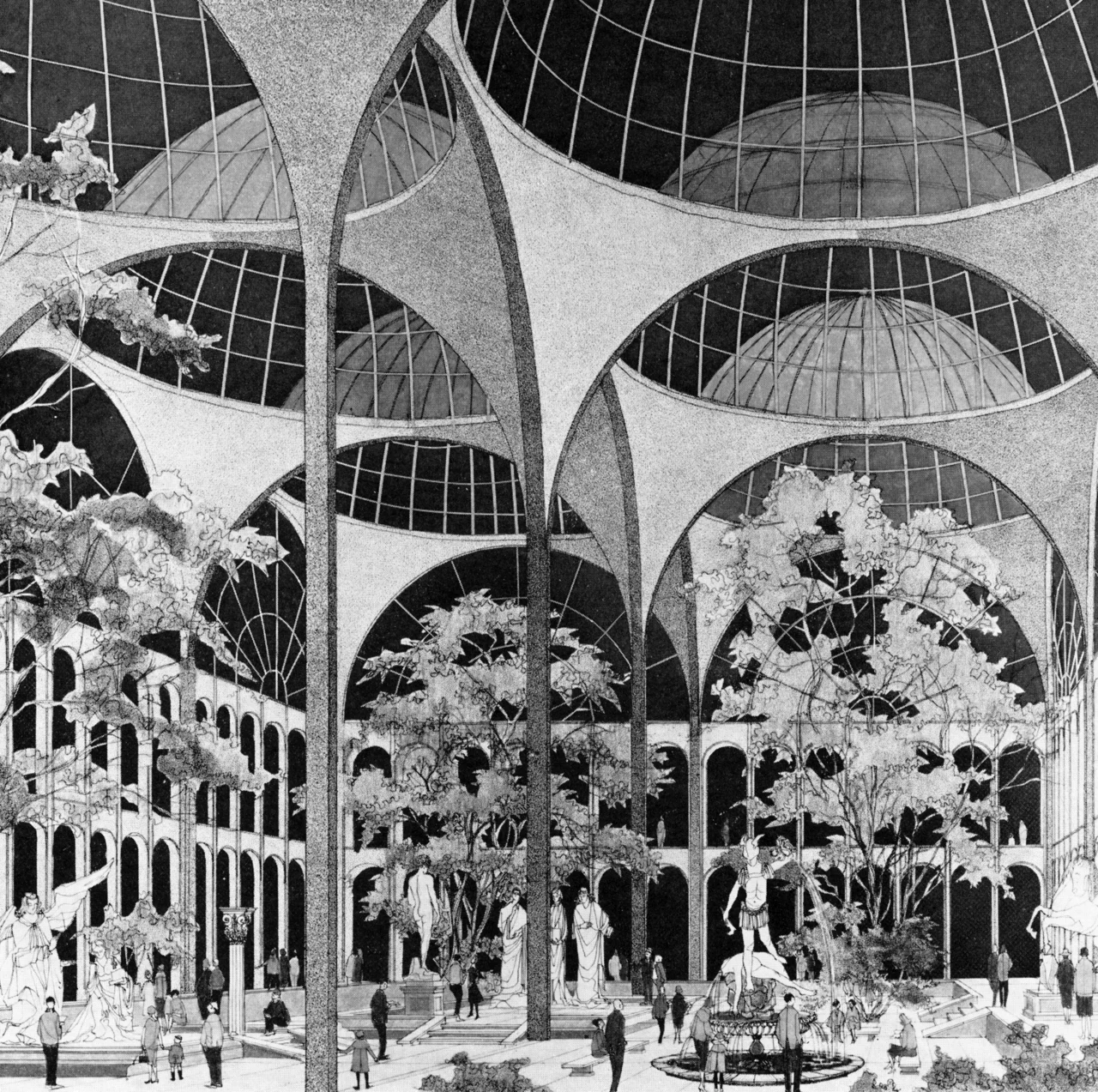 acidadebranca:

Black &amp; White Illustrations
[842]
archiveofaffinities:

Minoru Yamasaki, Proposed Addition to the Museum of Fine Arts, Detroit, Michigan