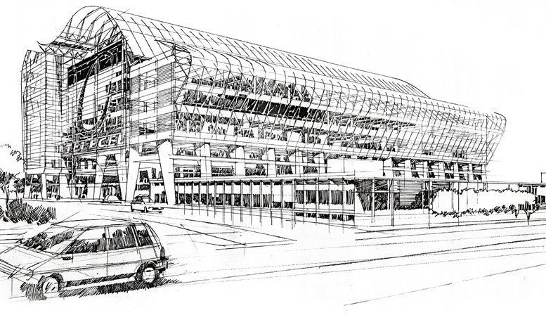 acidadebranca:

 
Vodafone Building in Lisbon
Drawing
Designed by Sua Kay Architects
via