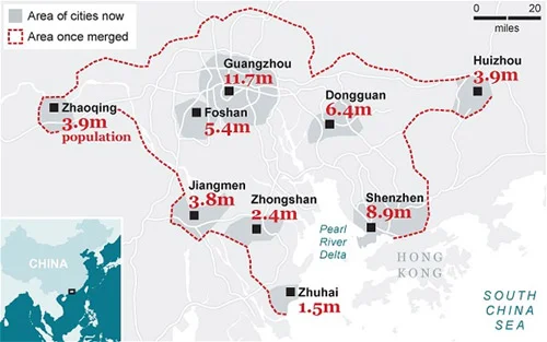 architizer:
A map showing the mega-city that the Chinese government plans on forming over the next six years. Image © The Daily Telegraph. 
 Read more.