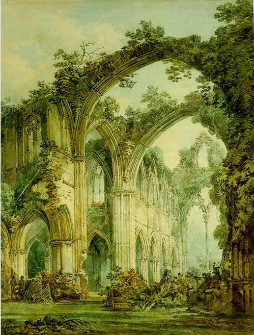 acidadebranca:

conjuredryad:

gregorystees:

brilliantinemortality:

Tintern Abbey (1794) by J.M.W. Turner

…For I have learnedTo look on nature, not as in the hourOf thoughtless youth; but hearing oftentimesThe still, sad music of humanity,Nor har…
