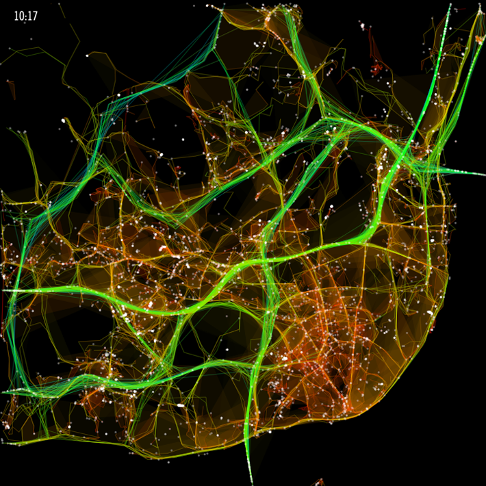 acidadebranca:

fuckyesmaps:

monophon:

24h of Traffic Evolution in Lisbon on Datavisualization.ch