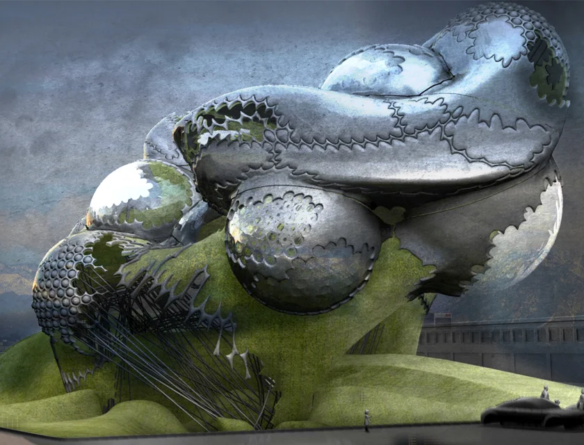 ecoarch:

Merging Cinema with Architecture
Karsten Huitfeldt from SCI-Arc proposes a new type of architecture based on cinematic research. Instead of treating the problem of structure as purely an architectural one, this project is borrowing techniq…