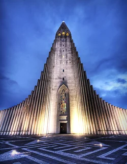 architectureblog:
theworldwelivein:
The Wrath of the Norse Gods (by Stuck in Customs)
This is Hallgrímskirkja, a church in downtown Reykjavik, Iceland.  It is  built to resemble an ancient area of the countryside, near a waterfall,  where stones i…