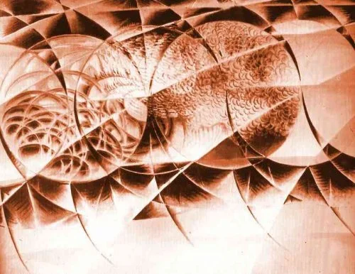 Giacomo Balla Black and White Futurist Forcefield, 1916  Oil on Canvas http://www.mishabittleston.com/artists/giacomo_balla/