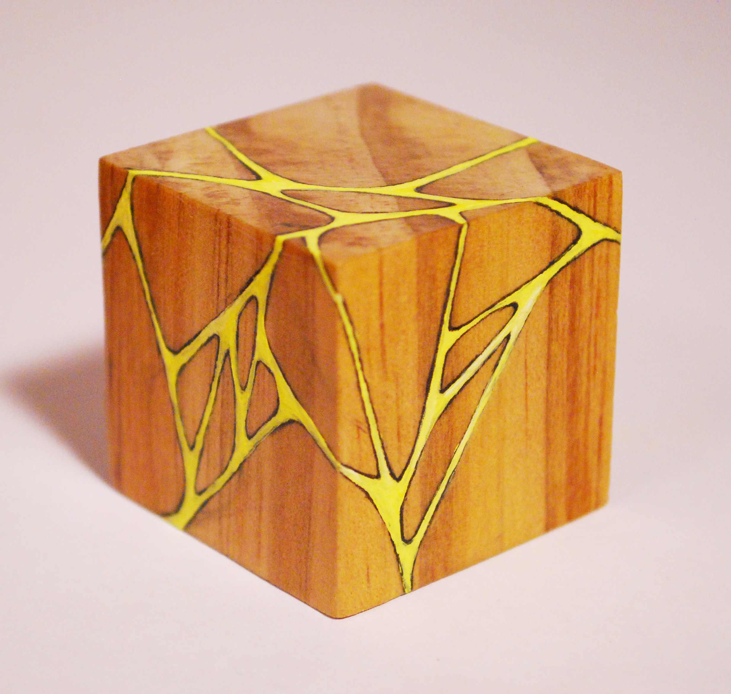 1.5" x 1.5" x 1.5" Acrylic on Wood