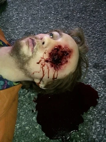  This is the prosthetic head made for the movie. It has hair punched in the hairline, eyebrows, eyelashes and beard.&nbsp; 