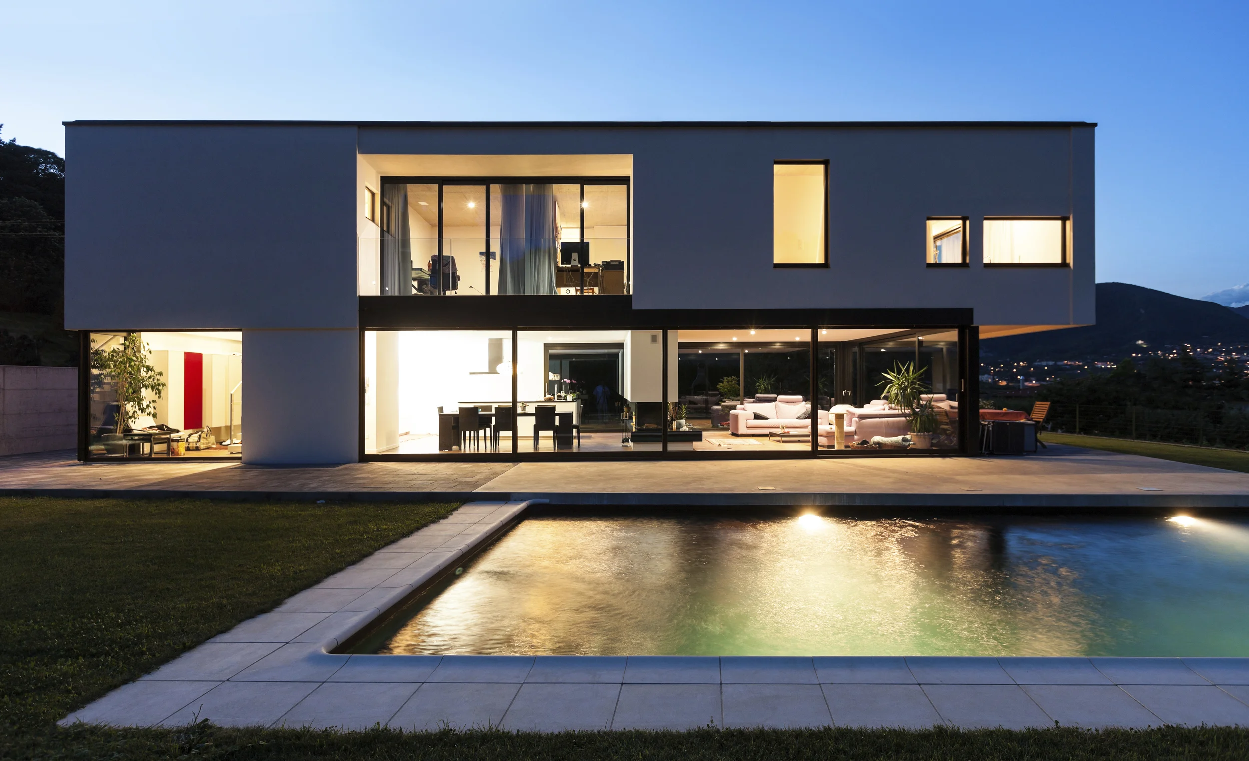 modern home pool night.jpg