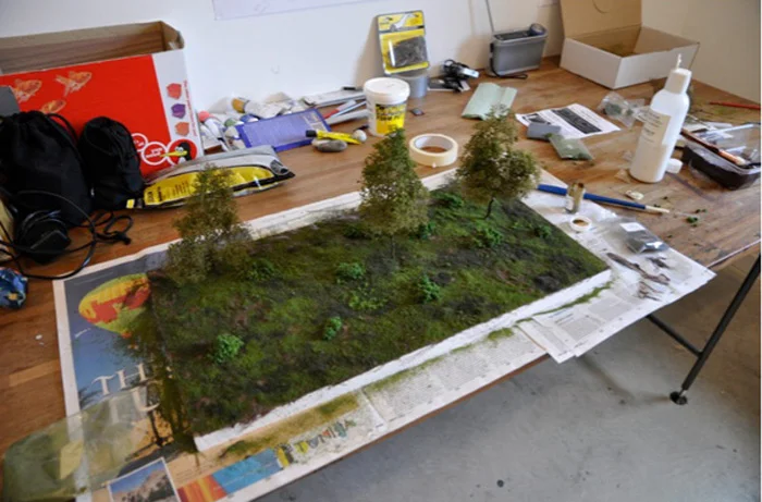 The forest diorama - that subsequently became the set for my Cosmogony series.