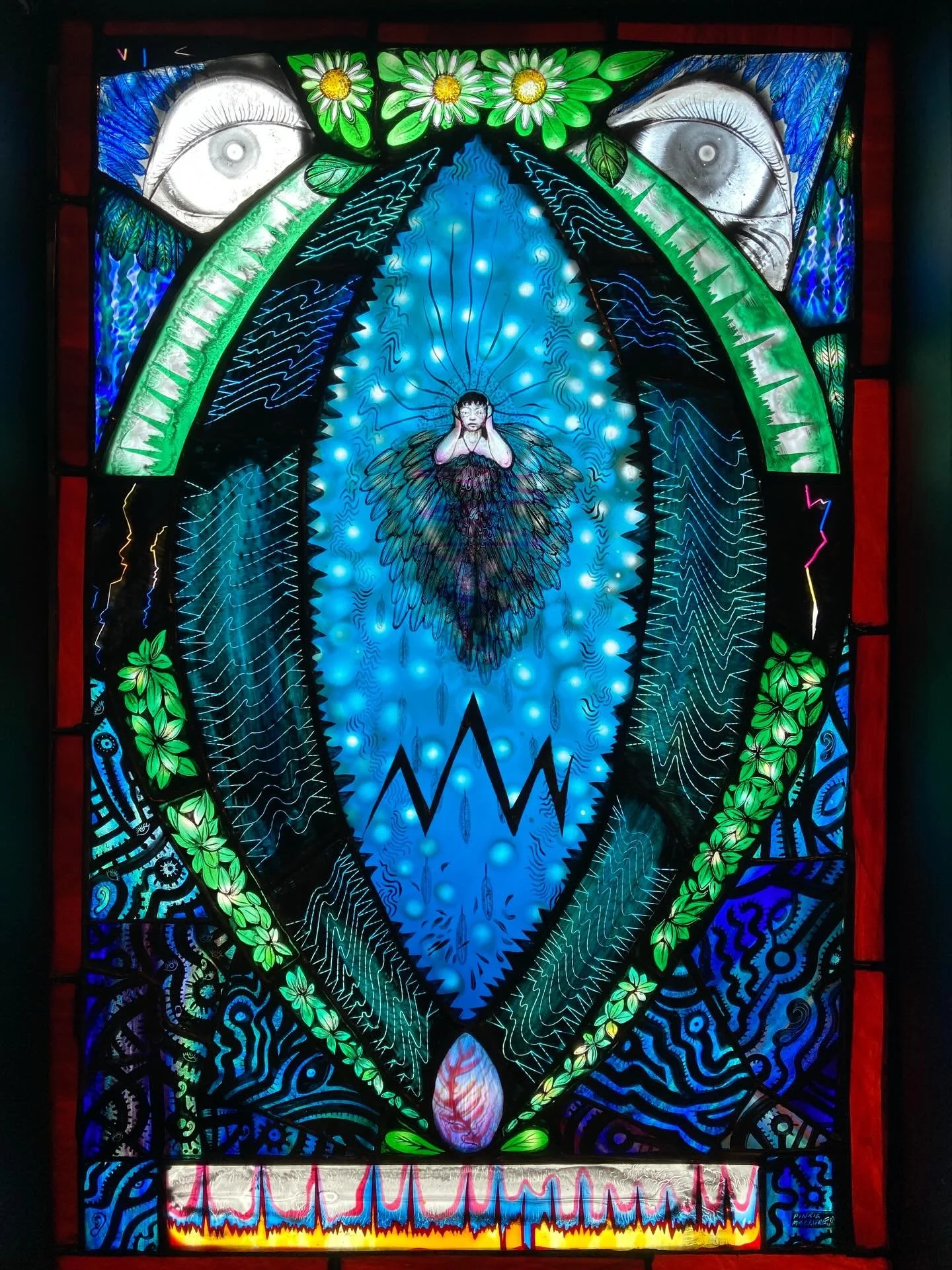 On Monday I caught the last day of Pinkie Maclure&rsquo;s Earthly Spirits at the East Quay. I&rsquo;d been following the development of this project after a post on instagram last year, described Maclure&rsquo;s inspiration from the stained glass in 