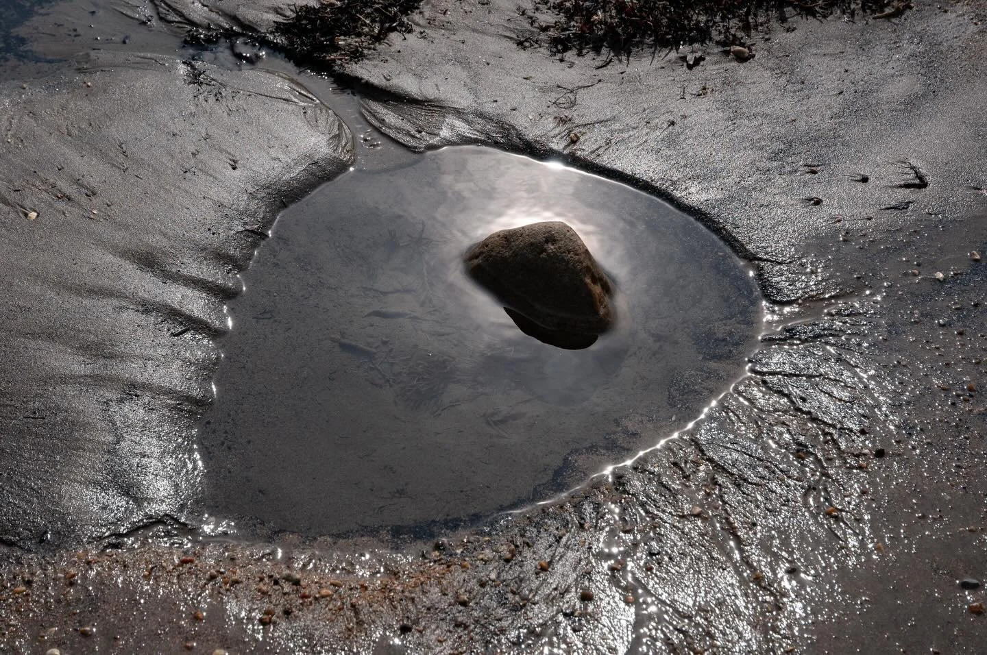 Equinoctial spring low tide today at Charmouth. I braved the sea for a swim, no underwater photography yet this year. However, I enjoyed taking some photographs, once back on the shore, with my faithful Nikon&hellip; walking far out at the low tide #