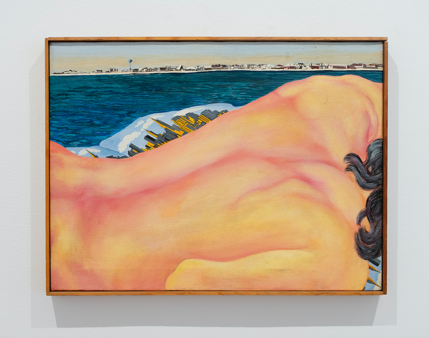 Martha Edelheit,    Jones Beach, West End , 1972-73, Acrylic on canvas, 46 x 61 cm © the artist