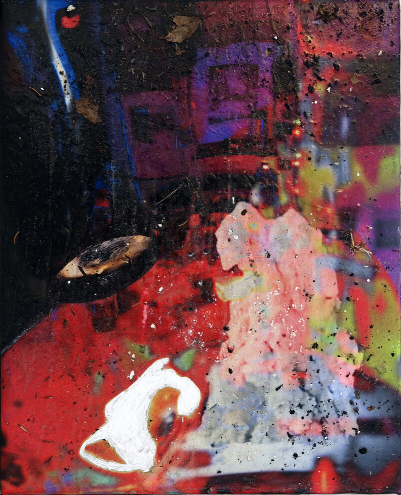   Max Book,   Stearinus , 2012, Acrylic based mixed media on canvas, 48 x 39 cm 