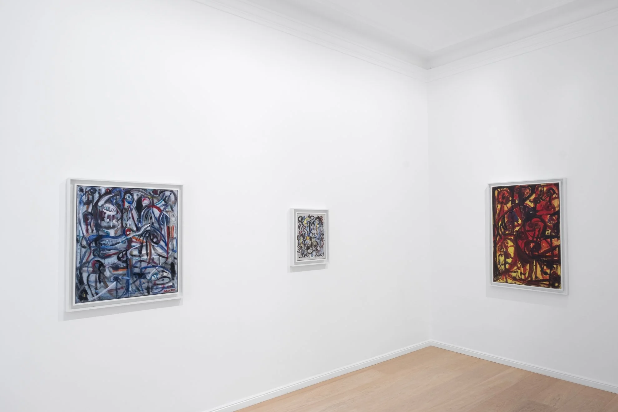 Installation view of Herbert Gentry's exhibition (2024) at Larsen / Warner Stockholm