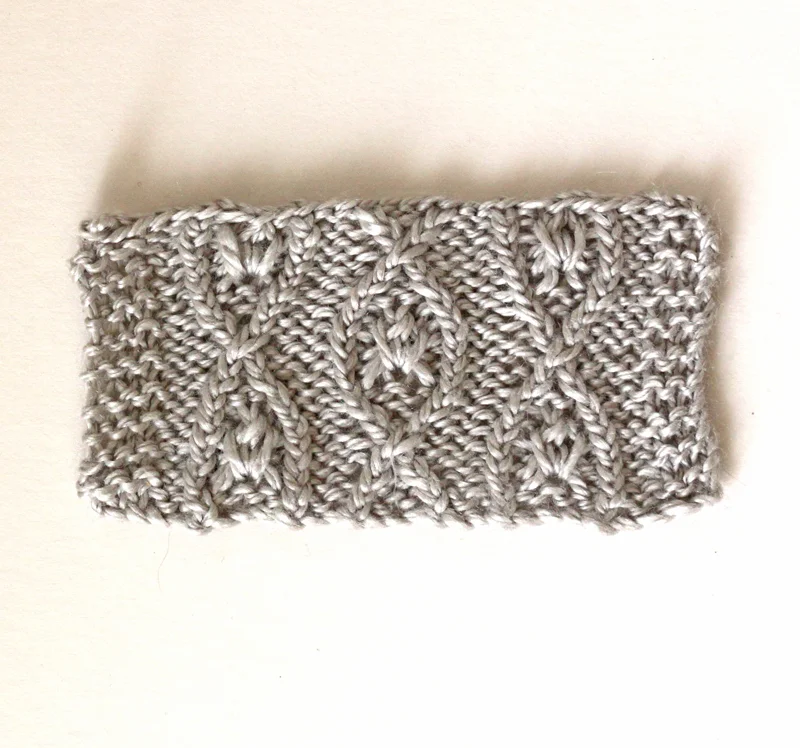 Cable and bobble swatch Scrumptious 4ply