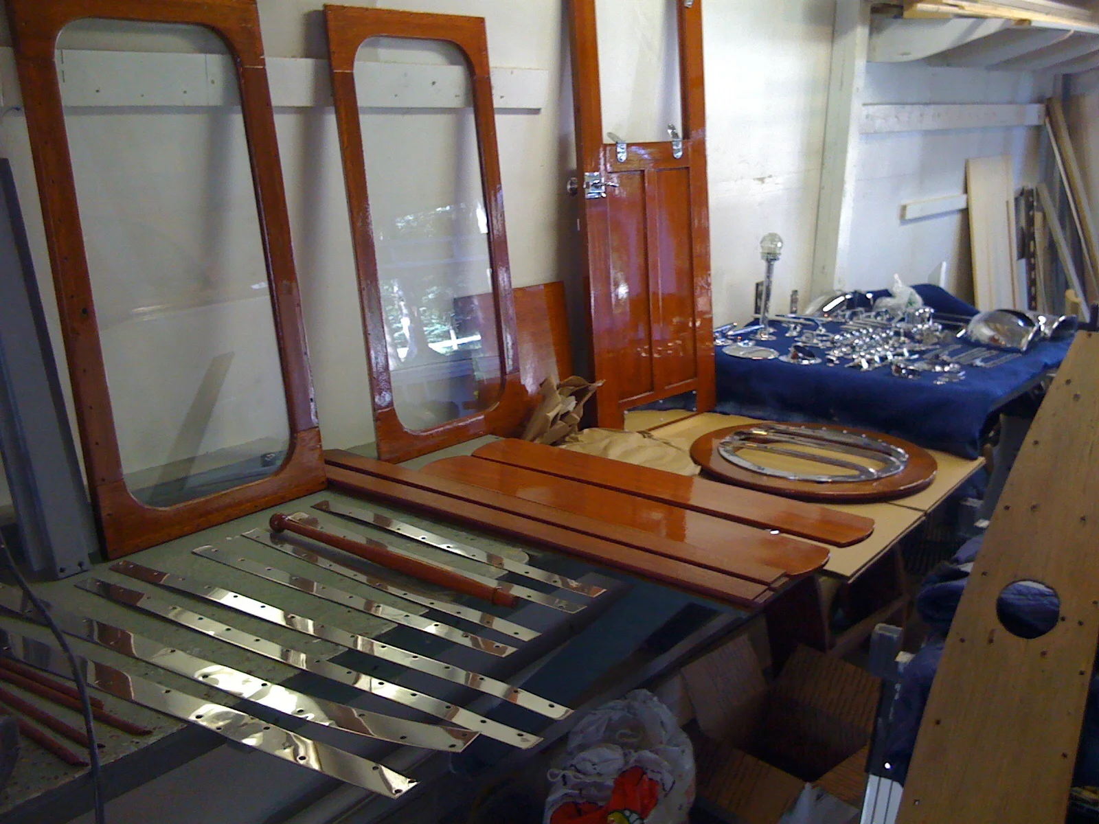 Parts and pieces, chrome and varnish.