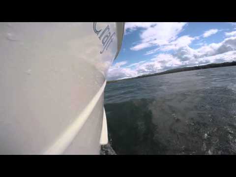 Cutting through Lake Leelanau