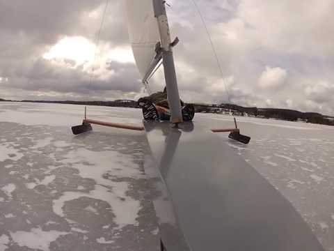 Iceboating on Lake Leelanau 1-28-17