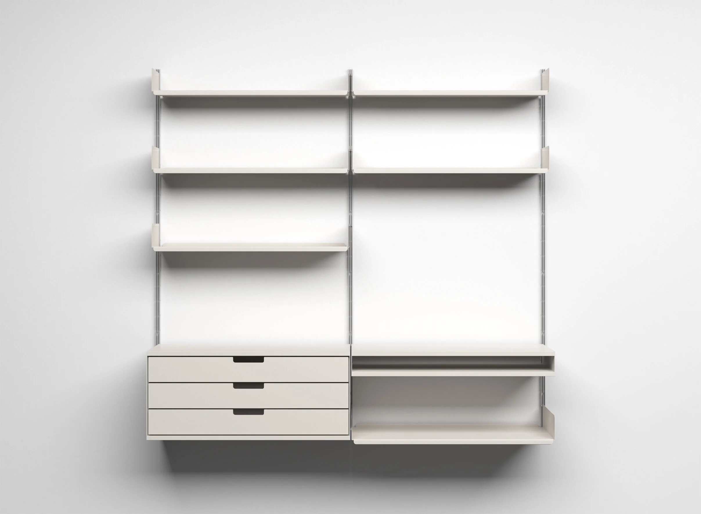 Vitsœ’s 606 Universal Shelving System, designed by Dieter Rams, the modular shelving system was first designed in 1959