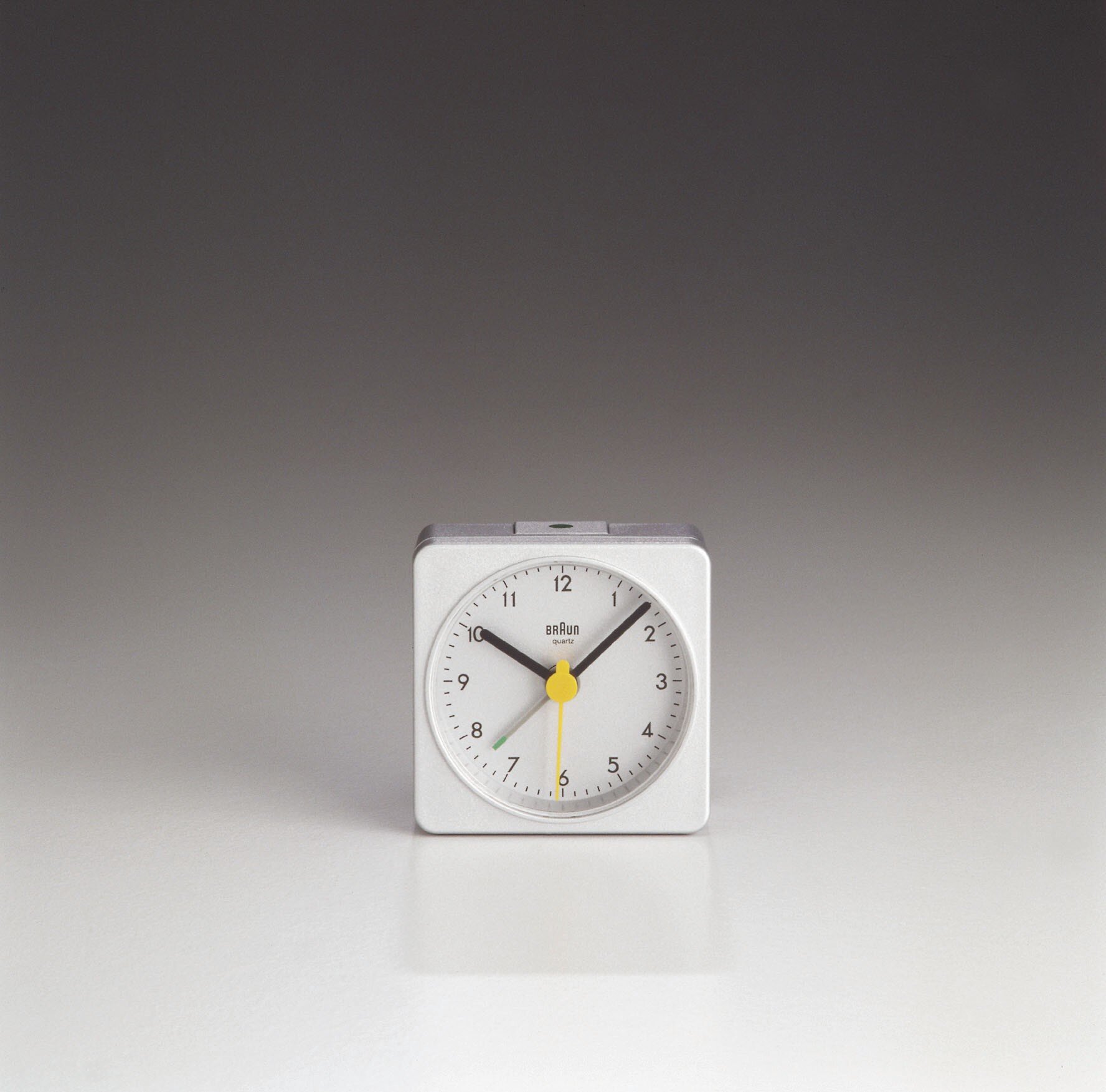 The AB1 alarm clock, designed by Dieter Rams and Dietrich Lubs in 1971, a recognisable classic. Photo medium