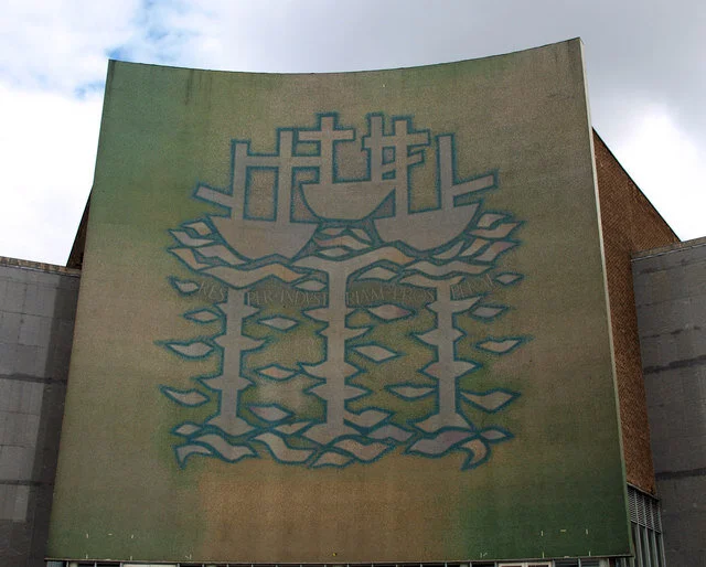 Alan Boyson’s ‘three ships’ mosaic is one of our favourite pieces of public art in the UK. Esther Johnson created the Ships in the Sky project to both celebrate it and campaign for it, and it can be read here
