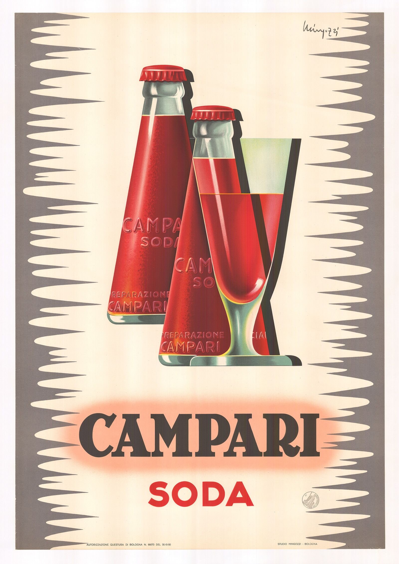 Campari Soda poster from 1950 by Giovanni Mingozzi. Image: Lot Art
