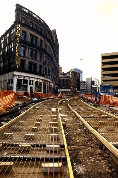 Shude Hill track laying