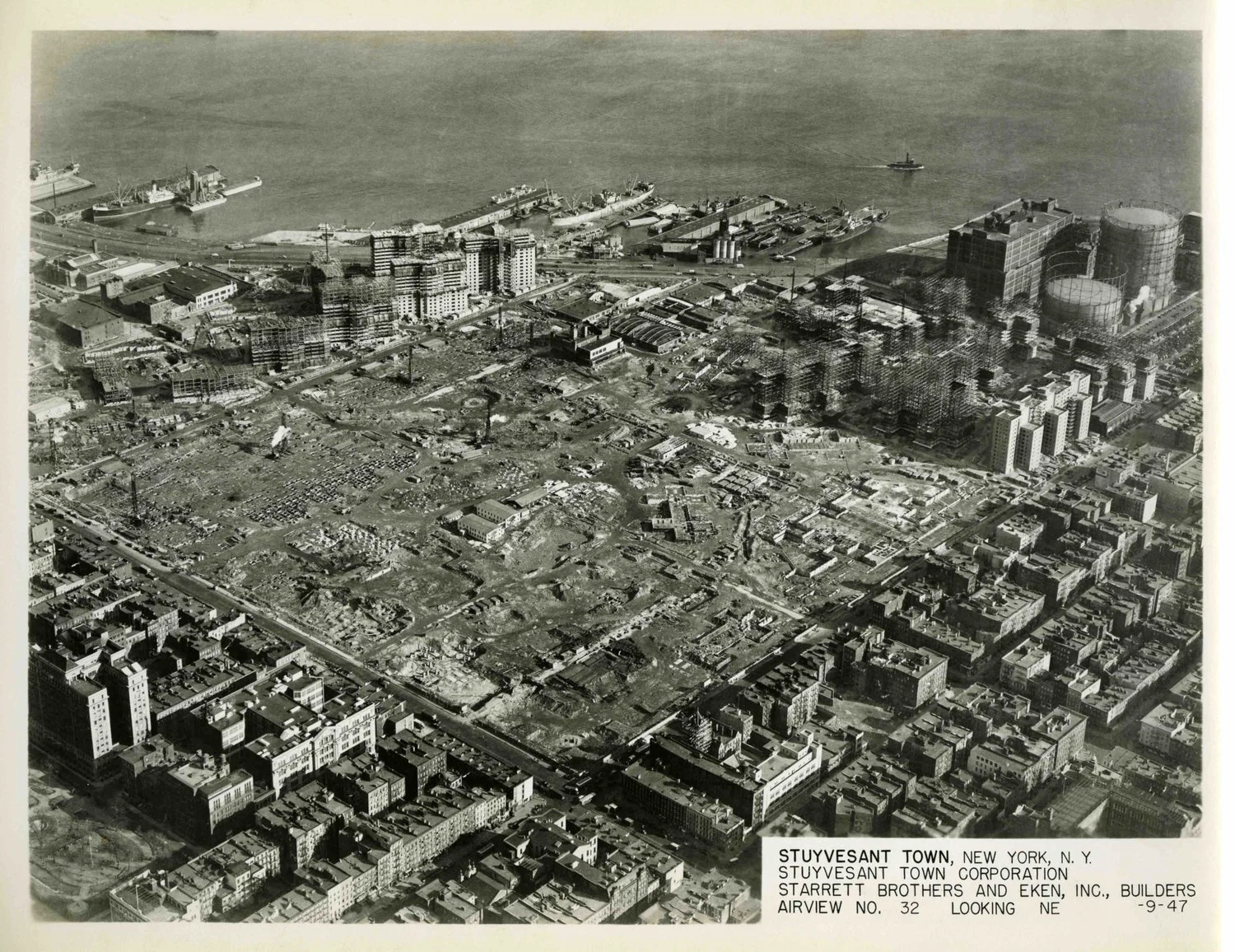 The cleared Gas House District site, ready for construction to begin on Stuy Town (see header photo)