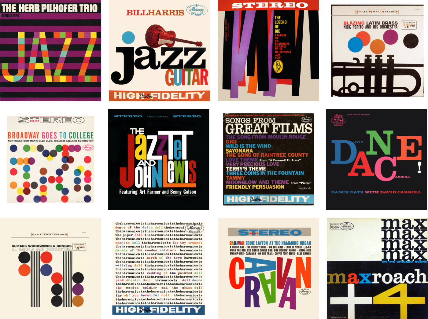Various McBain designs for Playboy records