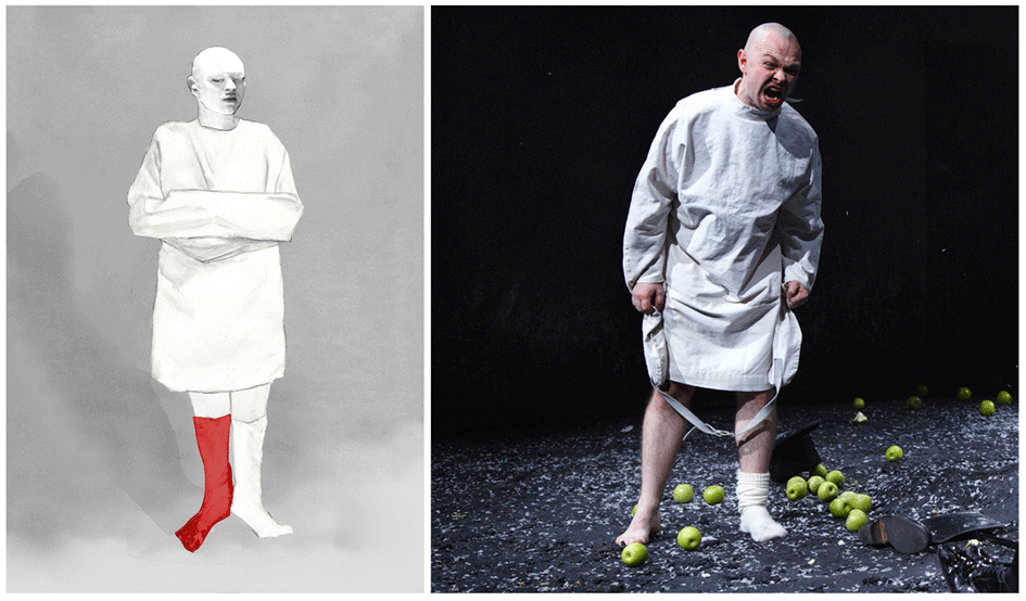  Sketch of Smerdjakov,  The Brothers Karamasov,  The National Theatre, Oslo 