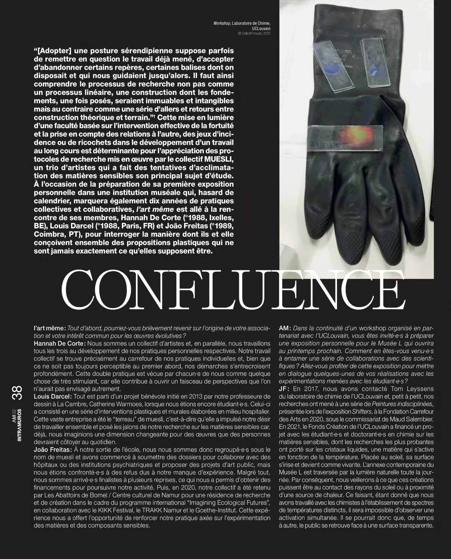 Un grand merci &agrave; Cl&eacute;mentine Davin pour l'entretien, &agrave; d&eacute;couvrir dans l'art-m&ecirc;me 92.🙏
Nous profitons de l'occasion pour vous inviter chaleureusement &agrave; notre exposition personnelle&nbsp;Confluence&nbsp;au Mus&e