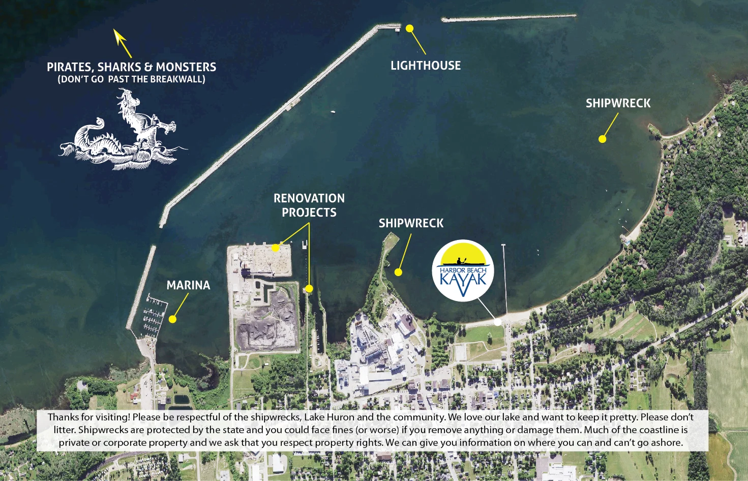 Harbor Map — Harbor Beach Kayak