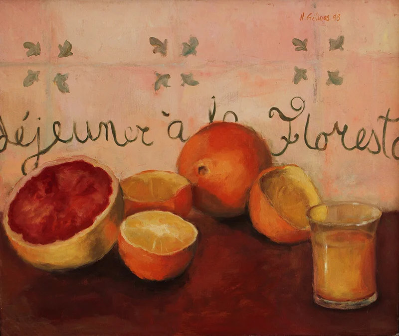   Déjeuner à La Floresta , 1998 Oil on canvas. 55x46 cm 