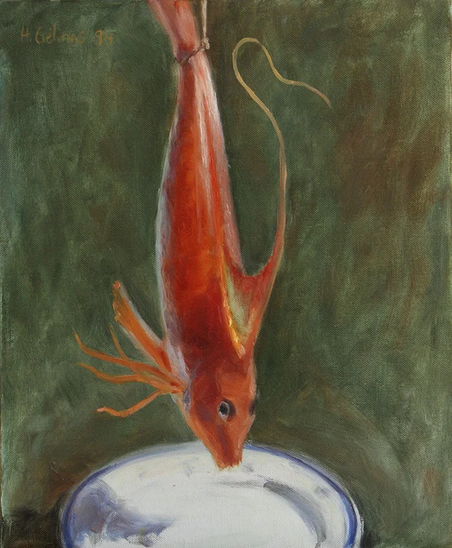   Poisson , 1994 Oil on canvas. 38x43 cm 