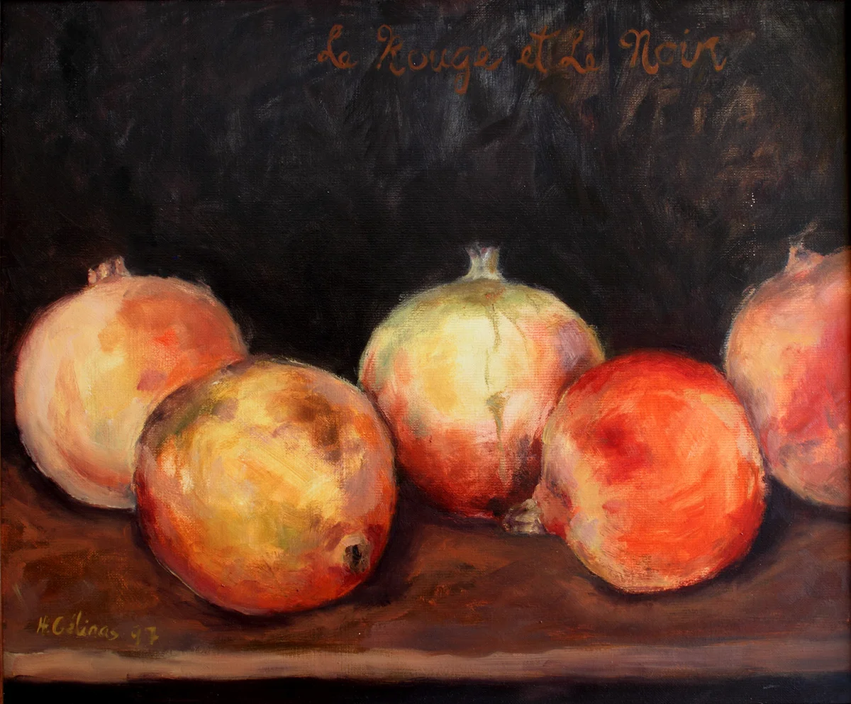   Le rouge et le noir , 1997 Oil on canvas. 55x46 cm 