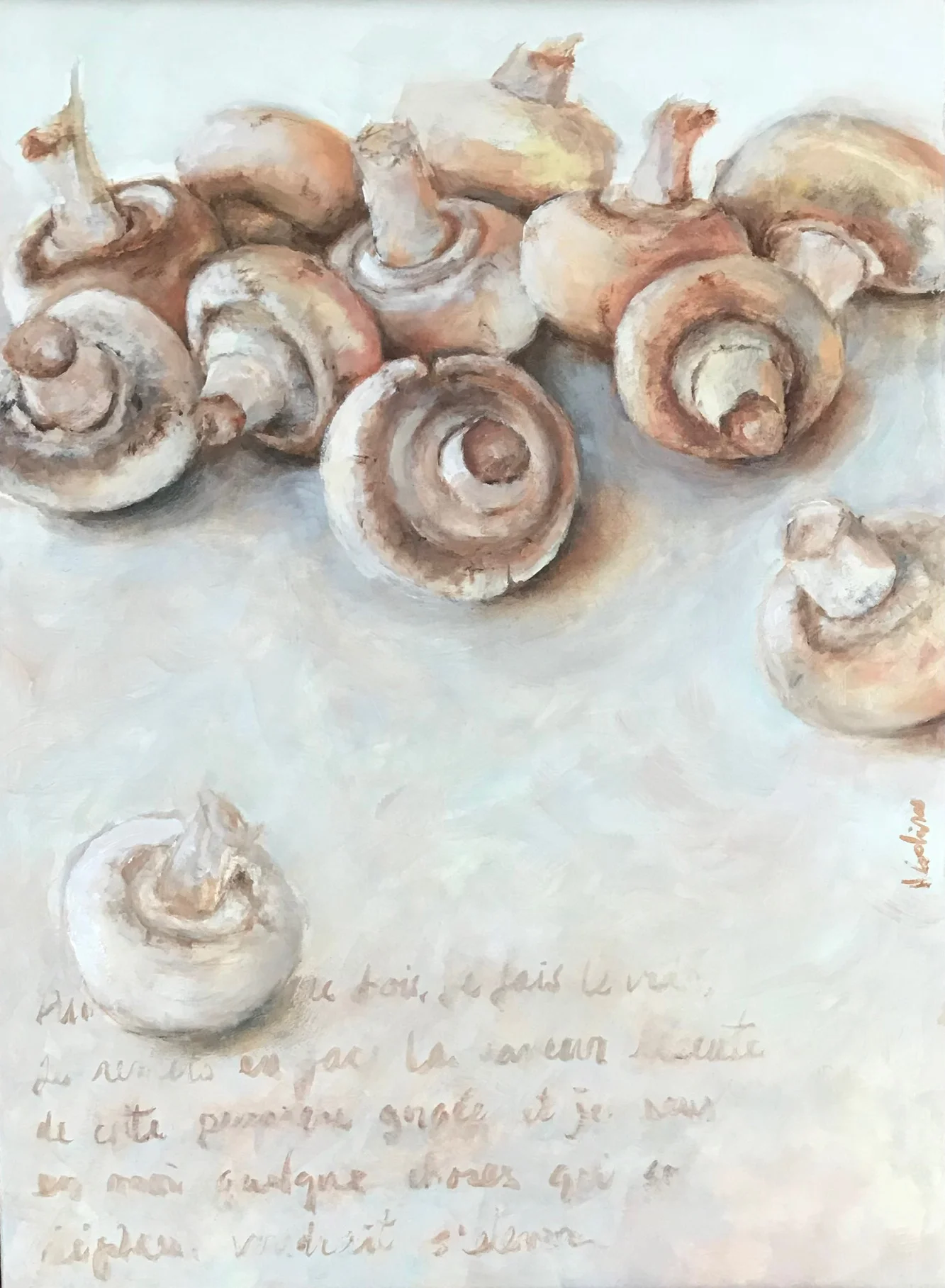   Champignons , 2018 Oil on wood panel, 24x33cm  SOLD  