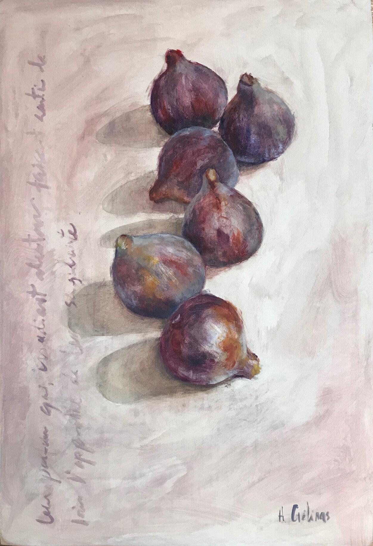   Figues,  2019 Oil on wood panel. 20cm x 29cm  SOLD  