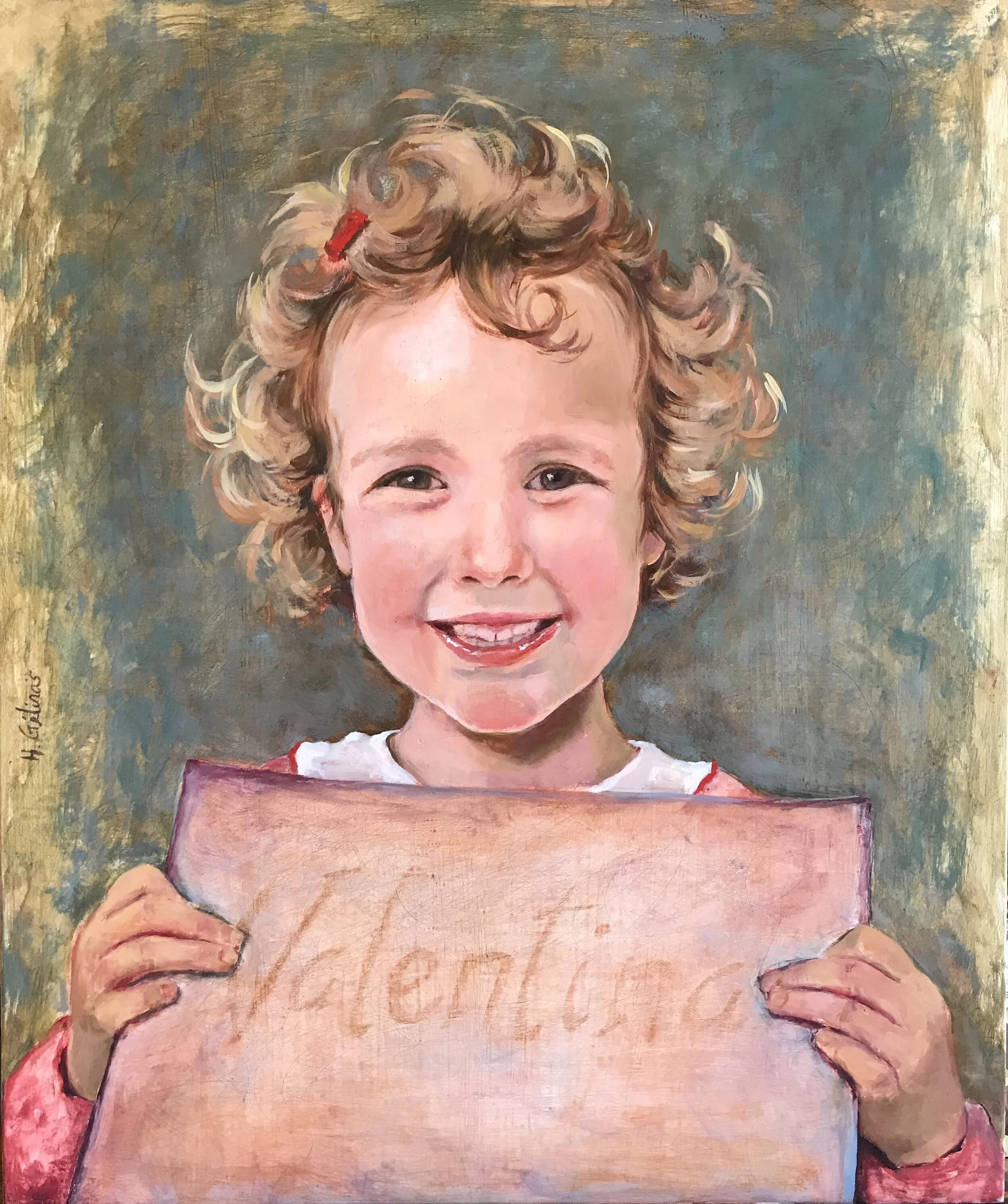   Valentina,   2020 Oil on wood panel, 38x49cm 