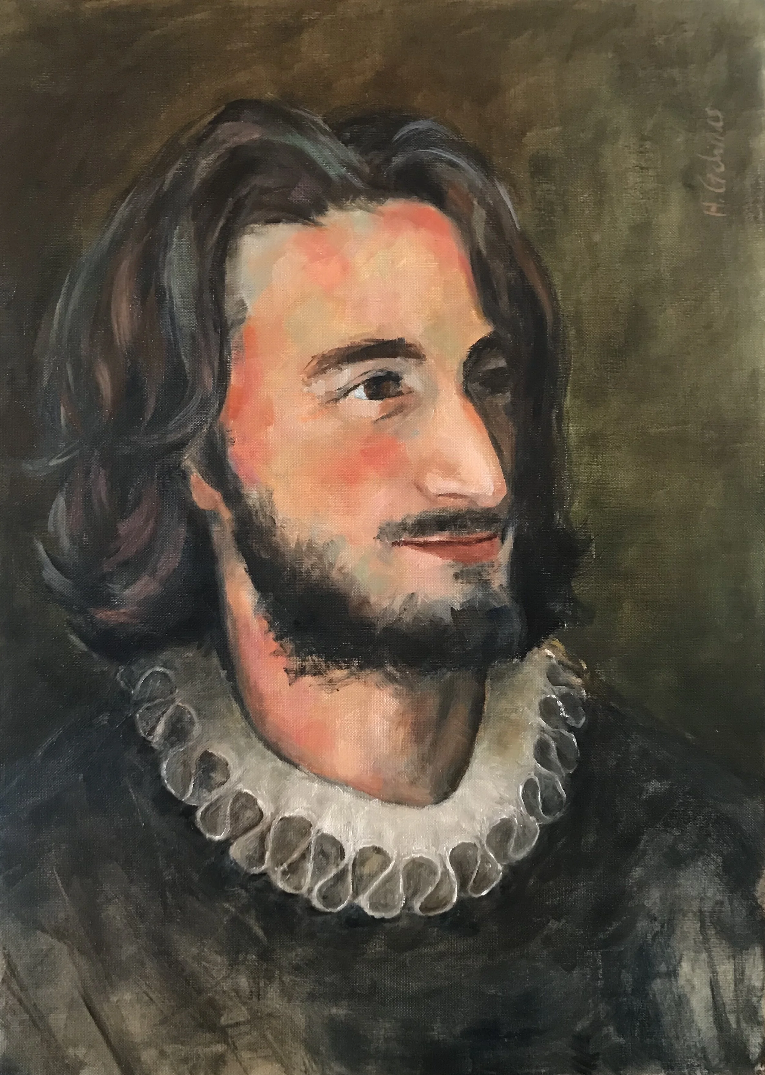   Jan le Catalan , 2021 Oil on canvas, 25x35 cm 