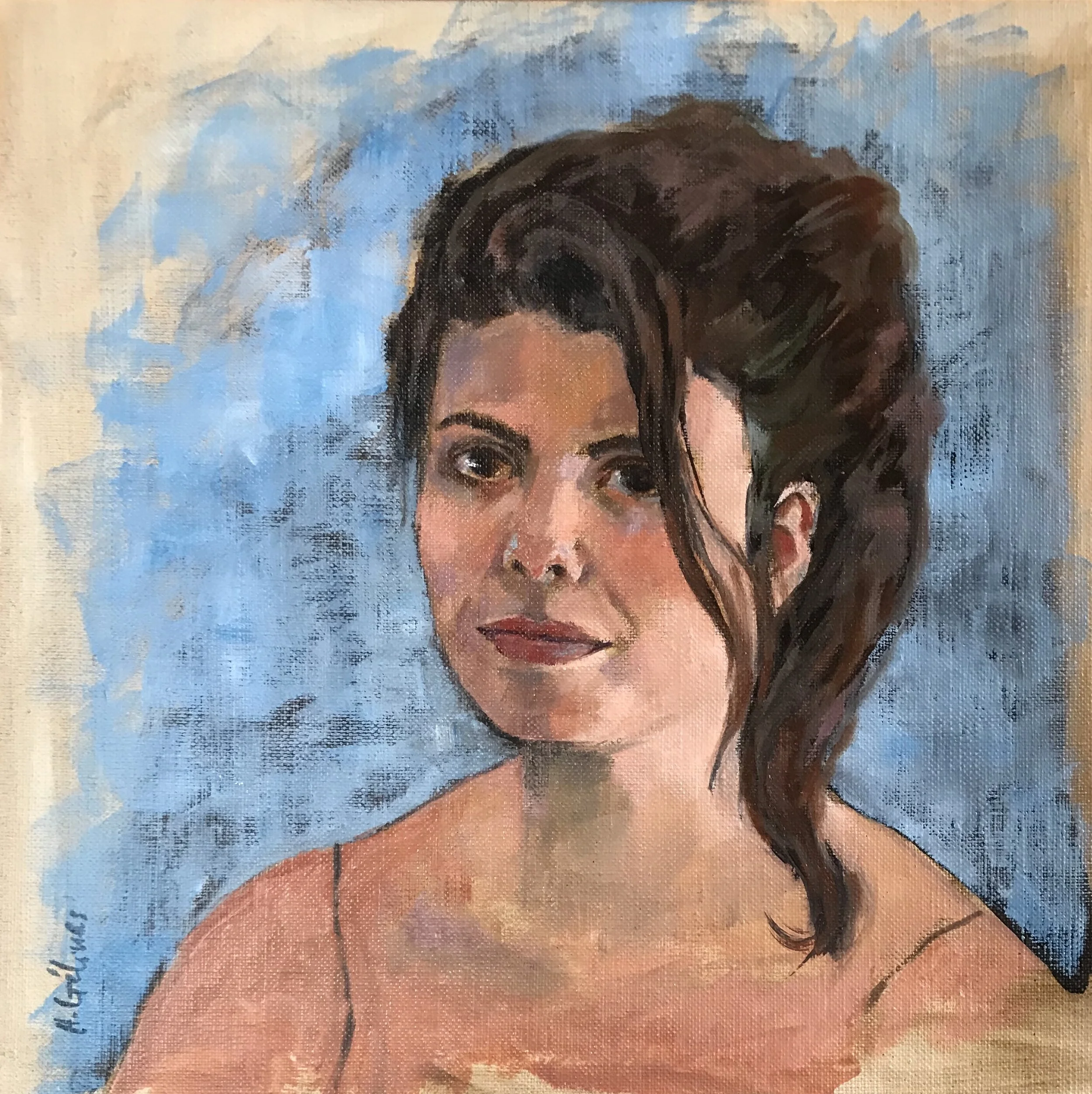   Adrienne , 2021 Oil on canvas, 29x30cm  SOLD  