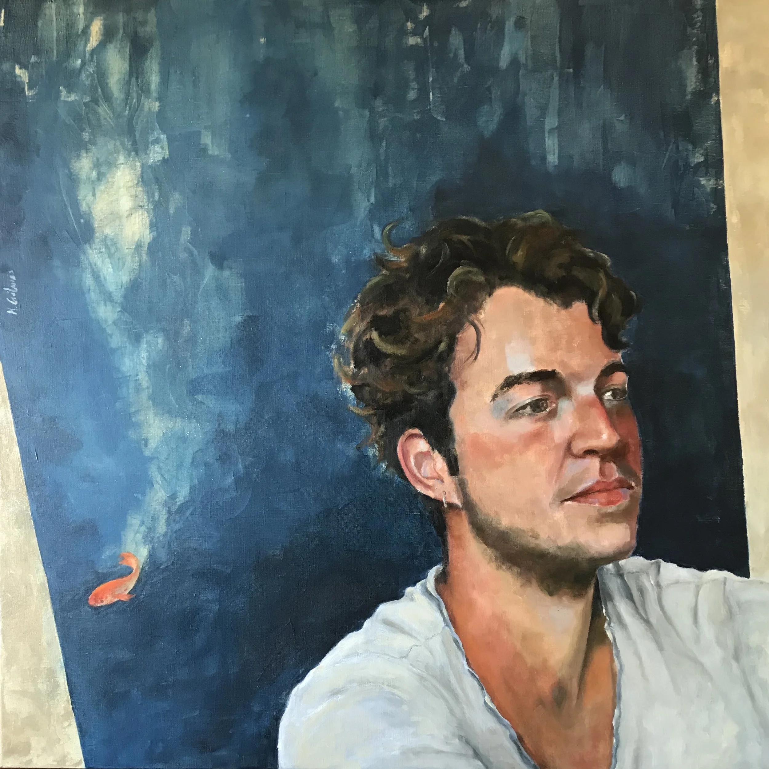   In transit  2021 Oli on canvas 110cm x 110cm  