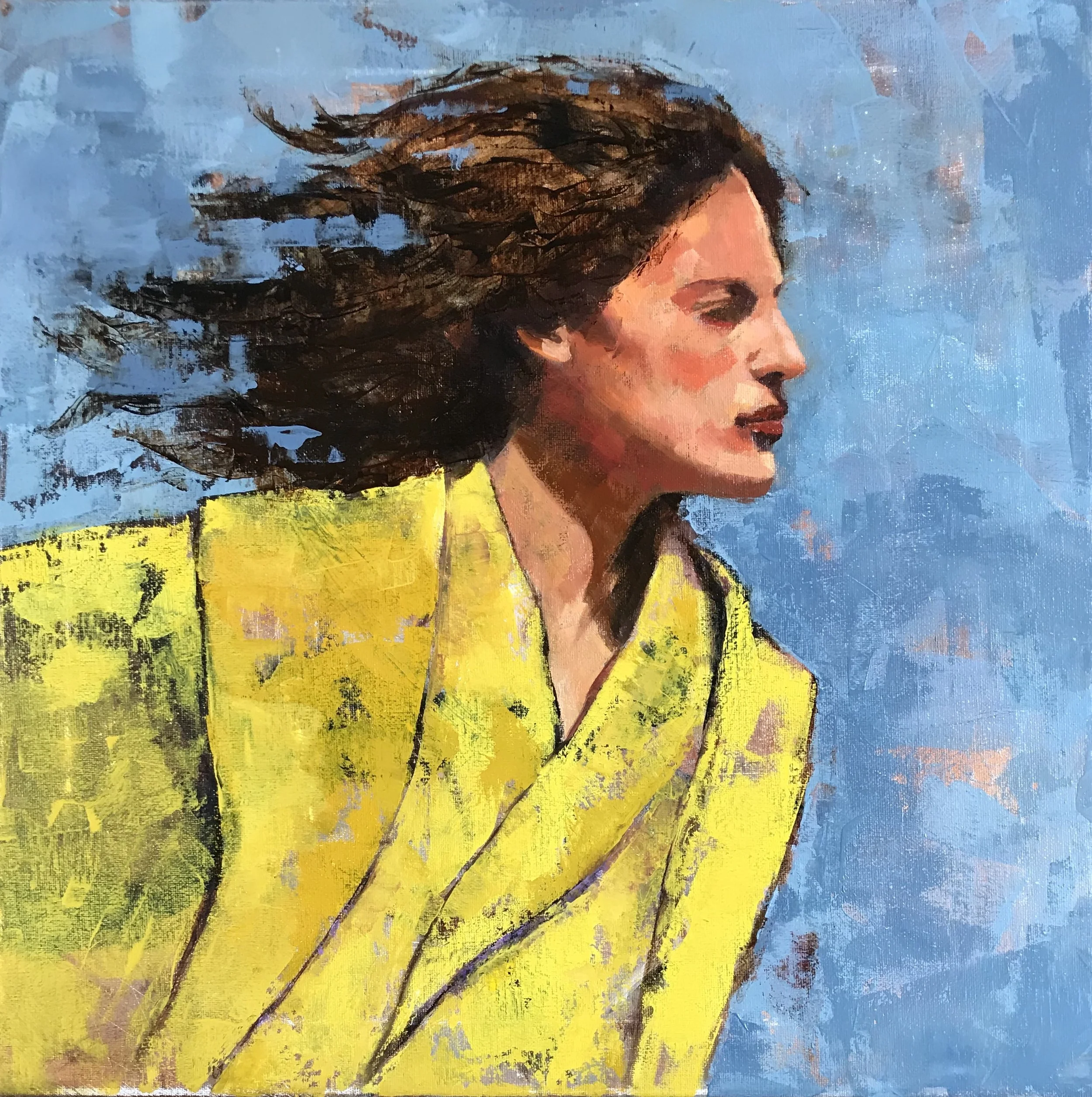   Venus en groc , 2022 Oil on canvas, 50x50cm 