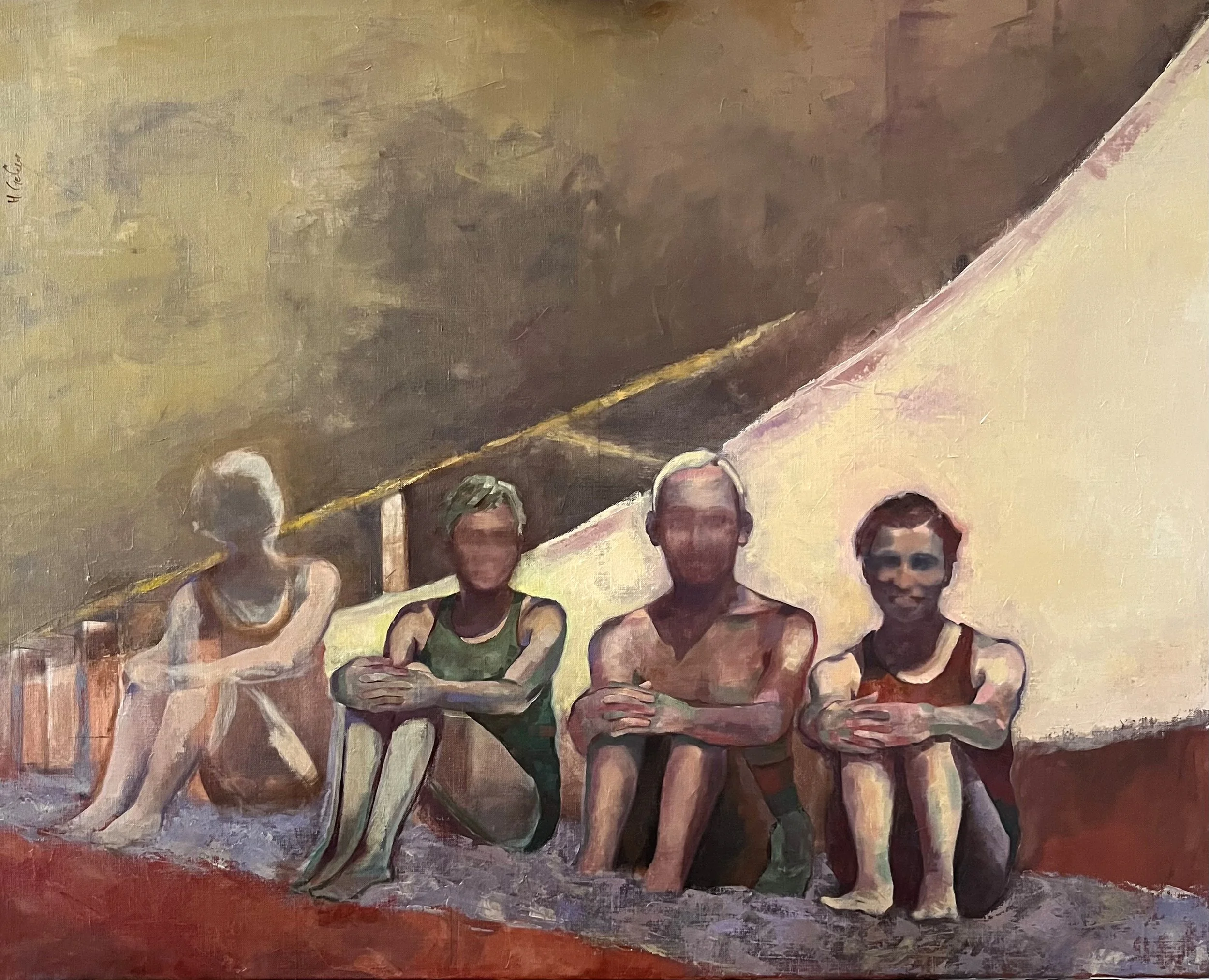   Hora baixa , 2024 Oil on canvas, 100x81  Finalista XLVI concurso de pintura Miguelturra, Ciudad Real  