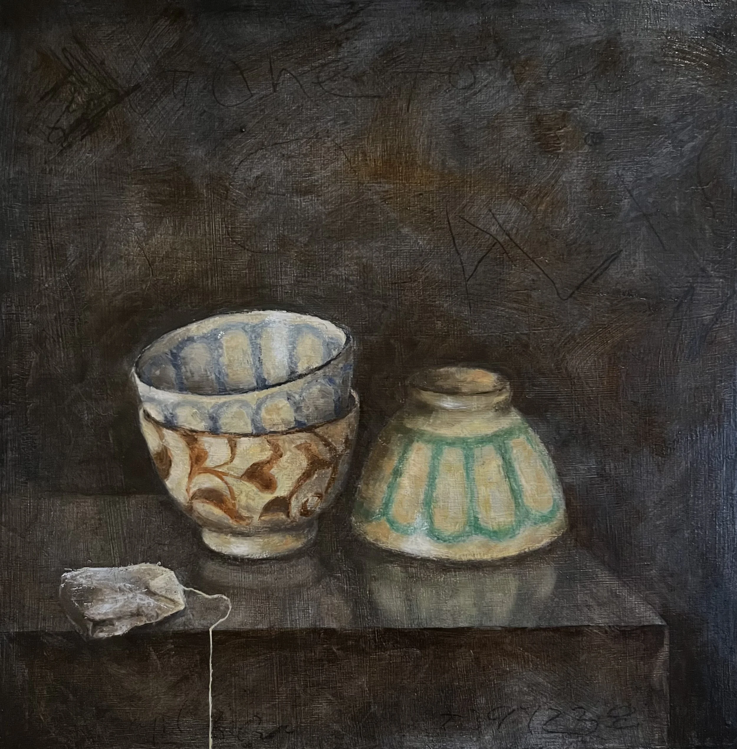   la cuisine , 2024 oli on wooden panel. 30×30cm 
