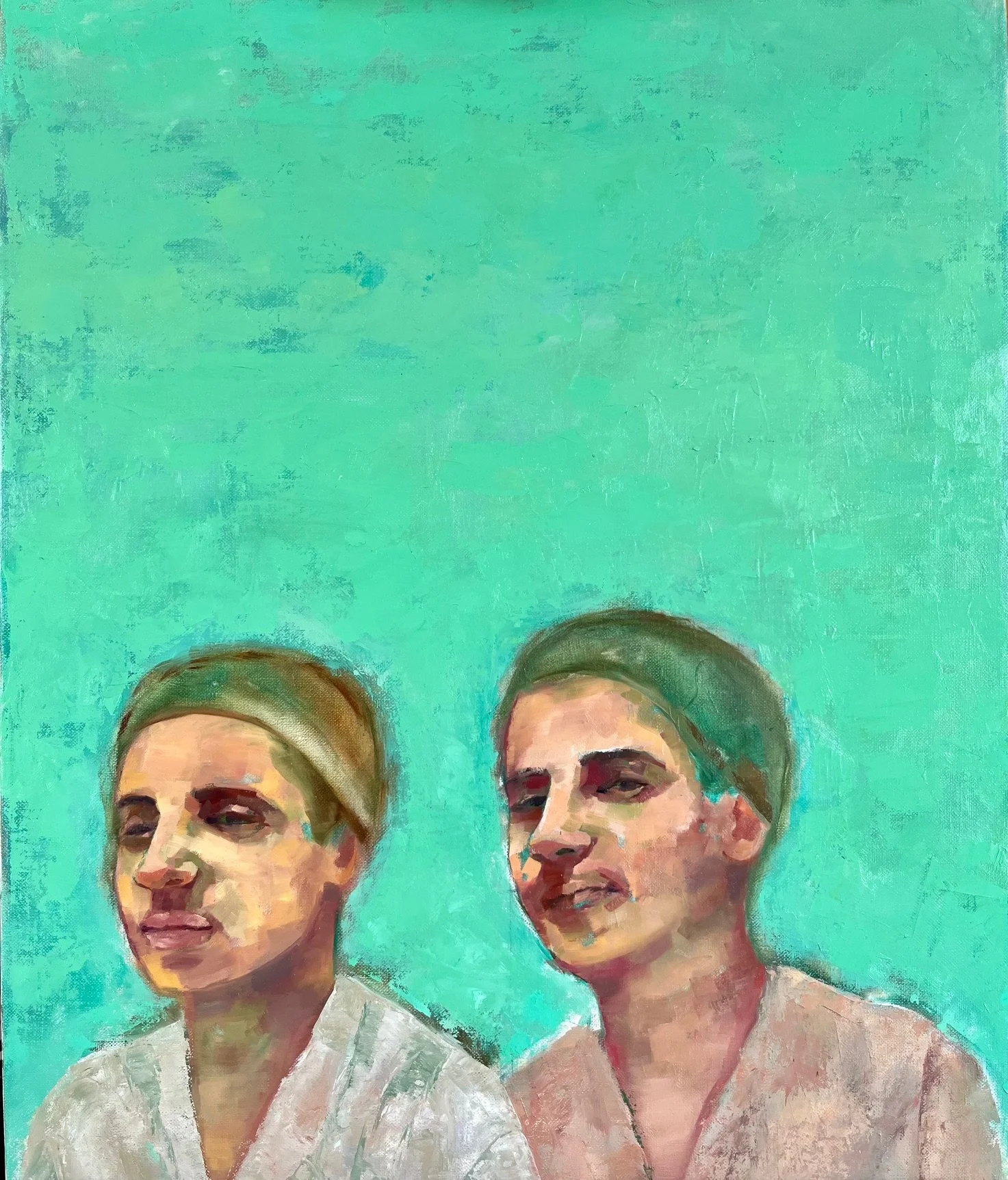   Les nageurs , 2025 Oil on canvas, 65×54cm 