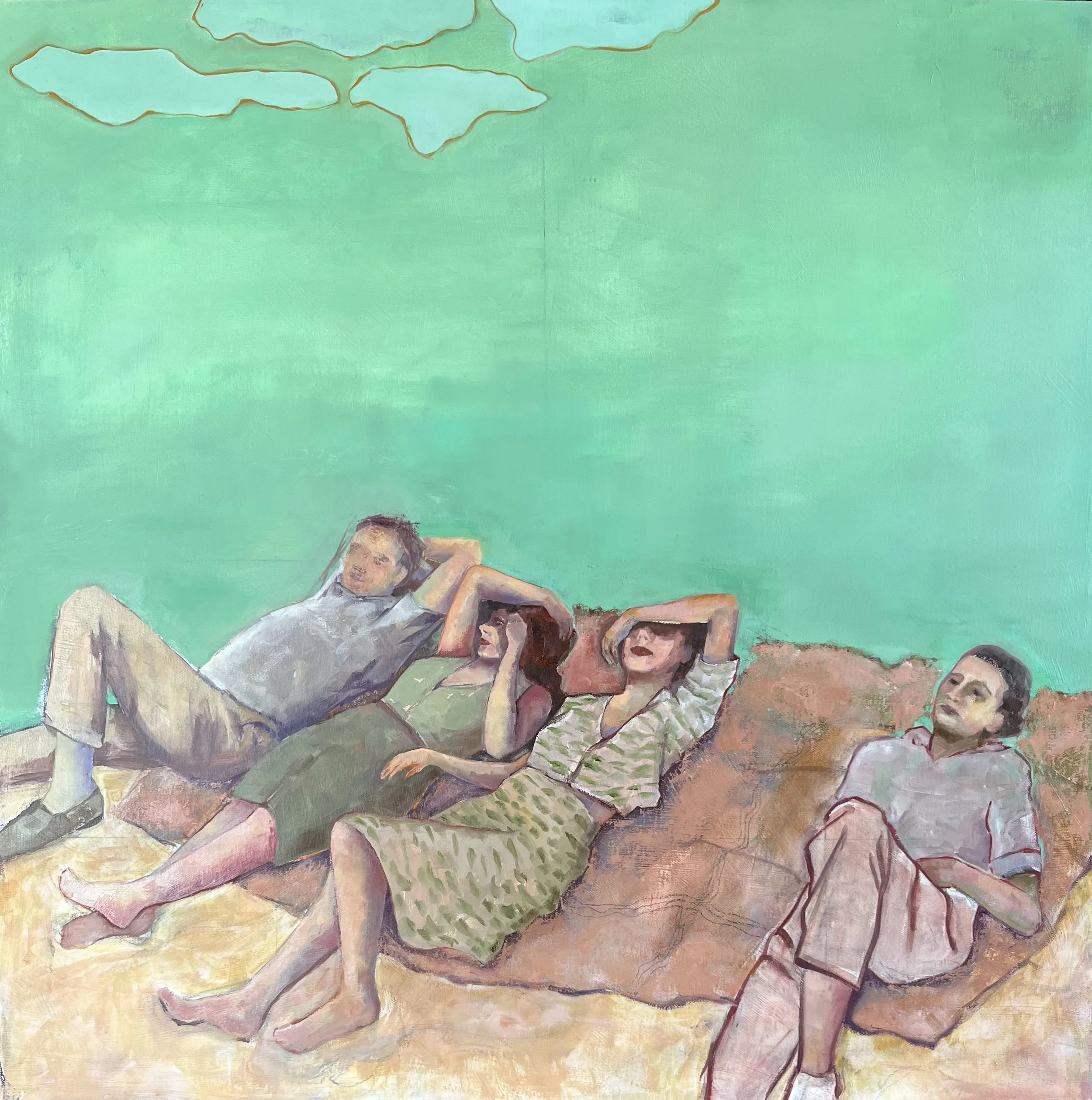   La siesta , 2025 Oil on canvas, 80×80cm 